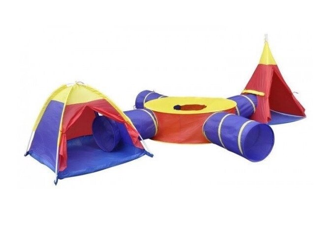 Дитячий ігровий наметовий комплекс з тунелем 7 в 1 Iplay Ігрова палатка для дітей від компанії Інтернет-магазин "мегасфера" - фото 1