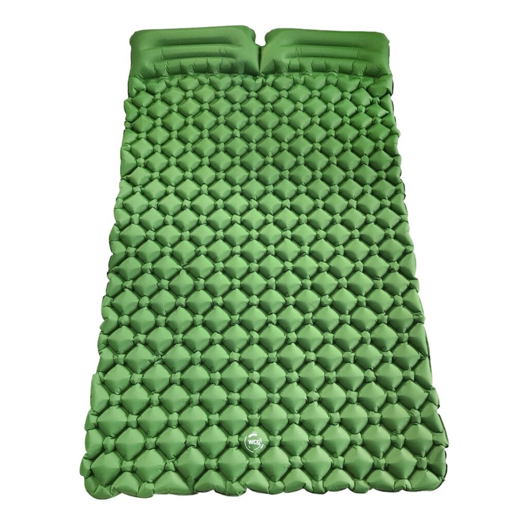 Двомісний надувний каремат похідний, туристичний WCG для кемпінгу (зелений) від компанії Інтернет-магазин "мегасфера" - фото 1