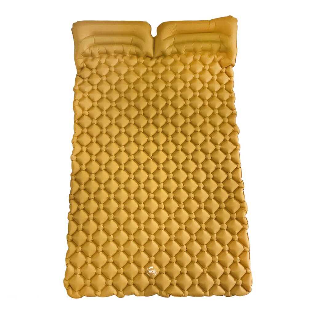 Двомісний надувний каремат похідний, туристичний WCG для кемпінгу ( жовтий ) від компанії Інтернет-магазин "мегасфера" - фото 1