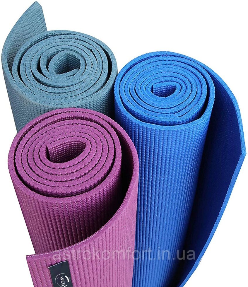 Килимок для йоги та фітнесу (йога мат) WCG M6 Фіолетовий від компанії Інтернет-магазин "мегасфера" - фото 1