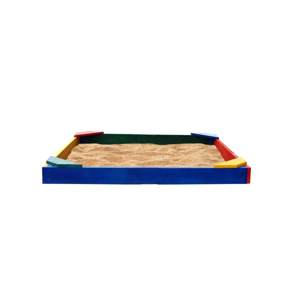 Класична дерев'яна пісочниця для дитячого майданчика 145 х 145 см Черепашка від компанії Інтернет-магазин "мегасфера" - фото 1