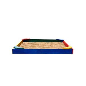 Класична дерев'яна пісочниця для дитячого майданчика 145 х 145 см Черепашка
