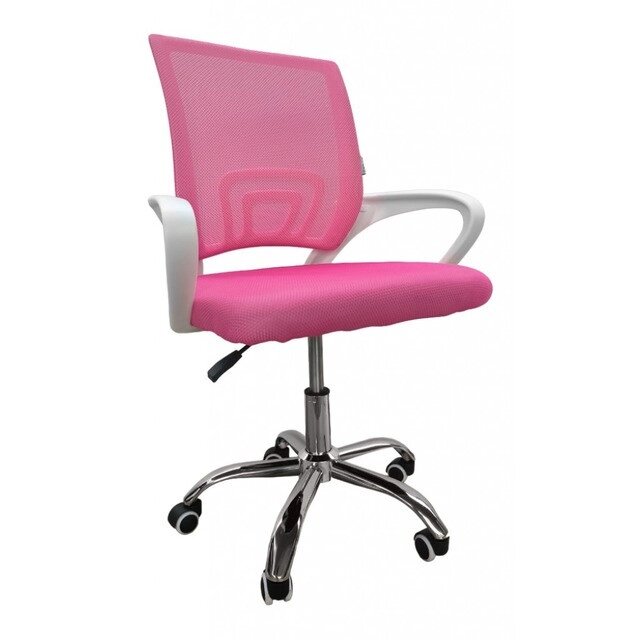 Комп'ютерне крісло для дому та офісу Bonro 619 рожеве з білим від компанії Інтернет-магазин "мегасфера" - фото 1