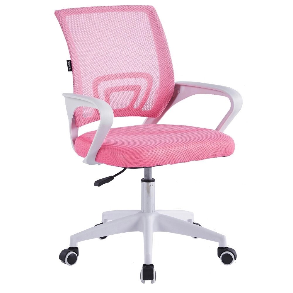 Комп'ютерне крісло для дому та офісу Bonro BN-619 рожеве з білим від компанії Інтернет-магазин "мегасфера" - фото 1