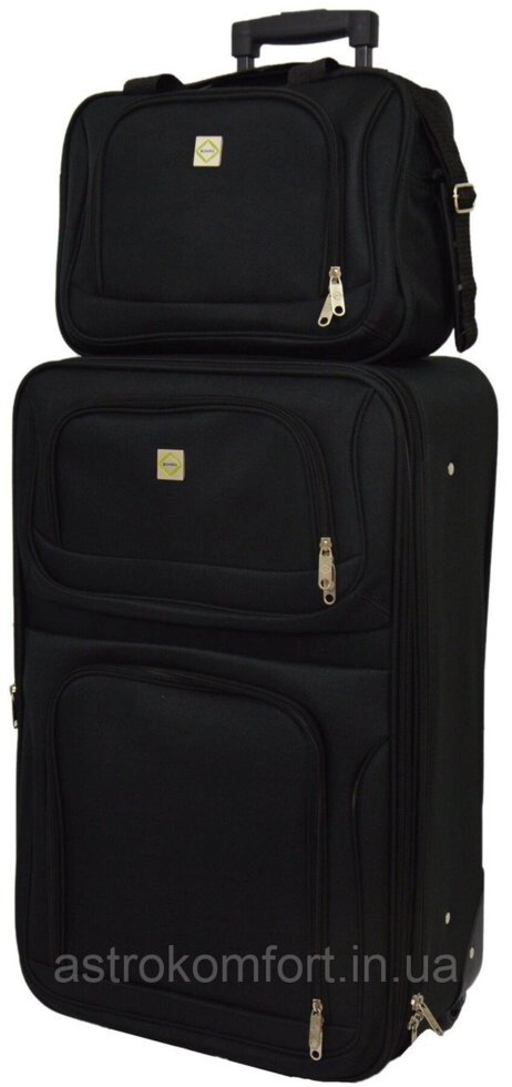 Комплект валізу і кейс Bonro Best (маленький). Колір чорний. від компанії Інтернет-магазин "мегасфера" - фото 1