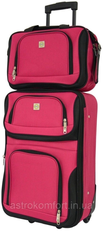 Комплект валізу і кейс Bonro Best (середній). Колір вишневий. від компанії Інтернет-магазин "мегасфера" - фото 1