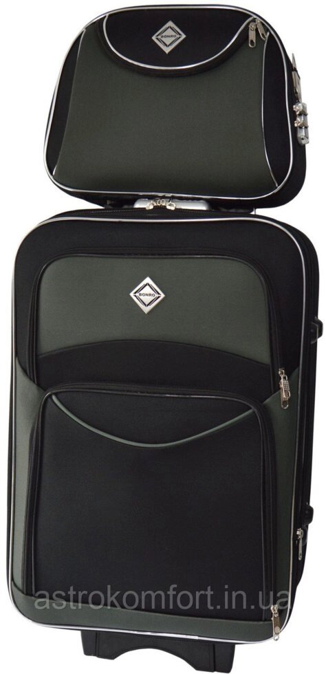 Комплект валізу і кейс Bonro Style (маленький). Колір чорно-сірий. від компанії Інтернет-магазин "мегасфера" - фото 1