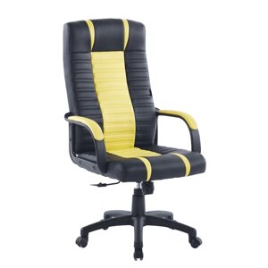 Крісло комп'ютерне офісне Bonro B-048 чорне із жовтим