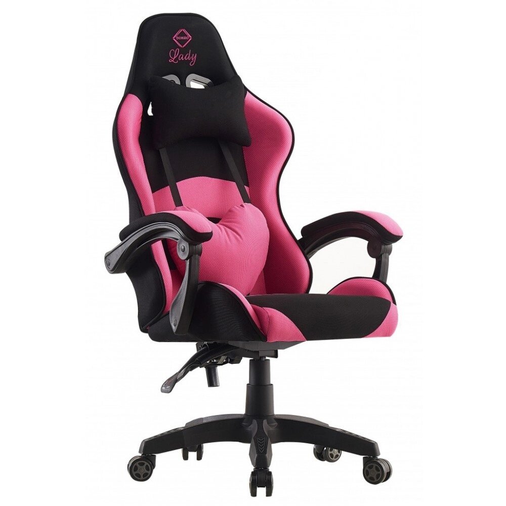 Крісло геймерське для дівчини Bonro Lady 806 чорно-рожеве від компанії Інтернет-магазин "мегасфера" - фото 1