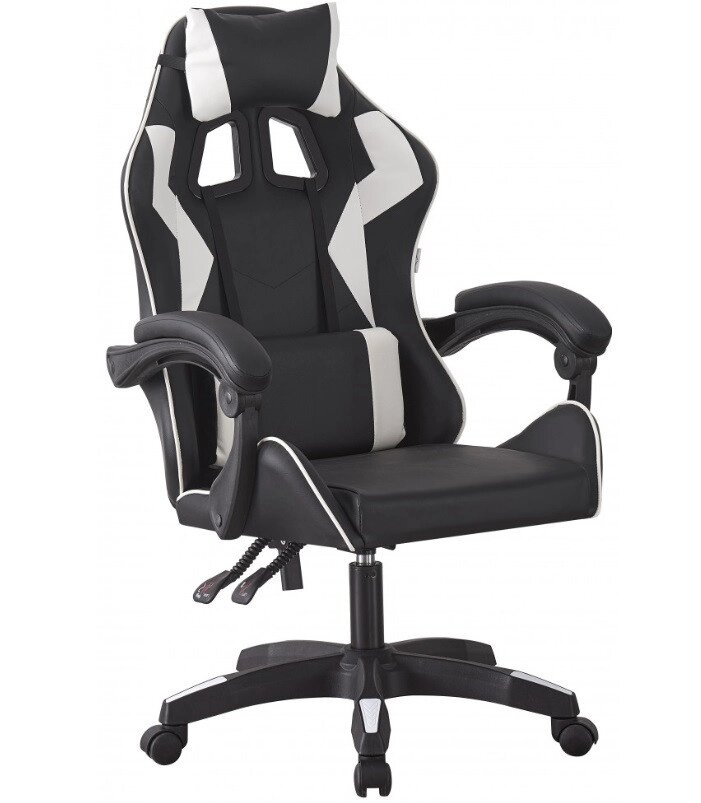Крісло геймерське комп'ютерне Bonro B-0519 чорне із білим від компанії Інтернет-магазин "мегасфера" - фото 1