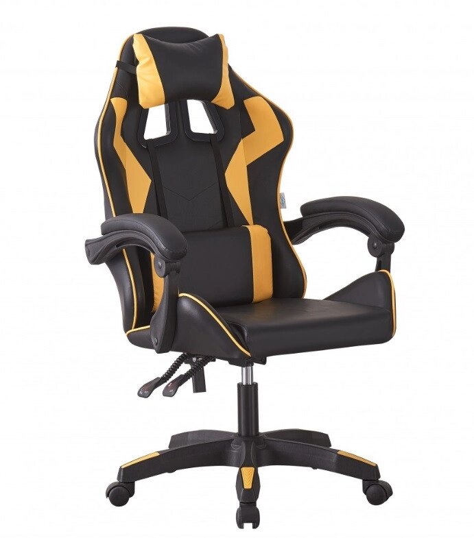 Крісло геймерське комп'ютерне Bonro B-0519 чорне із жовтим від компанії Інтернет-магазин "мегасфера" - фото 1