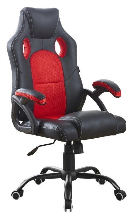 Крісло геймерское Bonro BN-2022S чорне з червоними вставками від компанії Інтернет-магазин "мегасфера" - фото 1