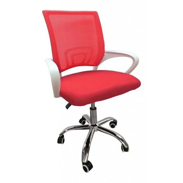 Крісло офісне комп'ютерне Bonro 619 біло-червоне від компанії Інтернет-магазин "мегасфера" - фото 1