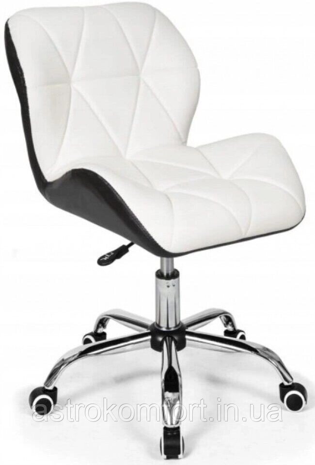 Крісло стілець на колесах Bronro B-531. Колір чорно-білий від компанії Інтернет-магазин "мегасфера" - фото 1