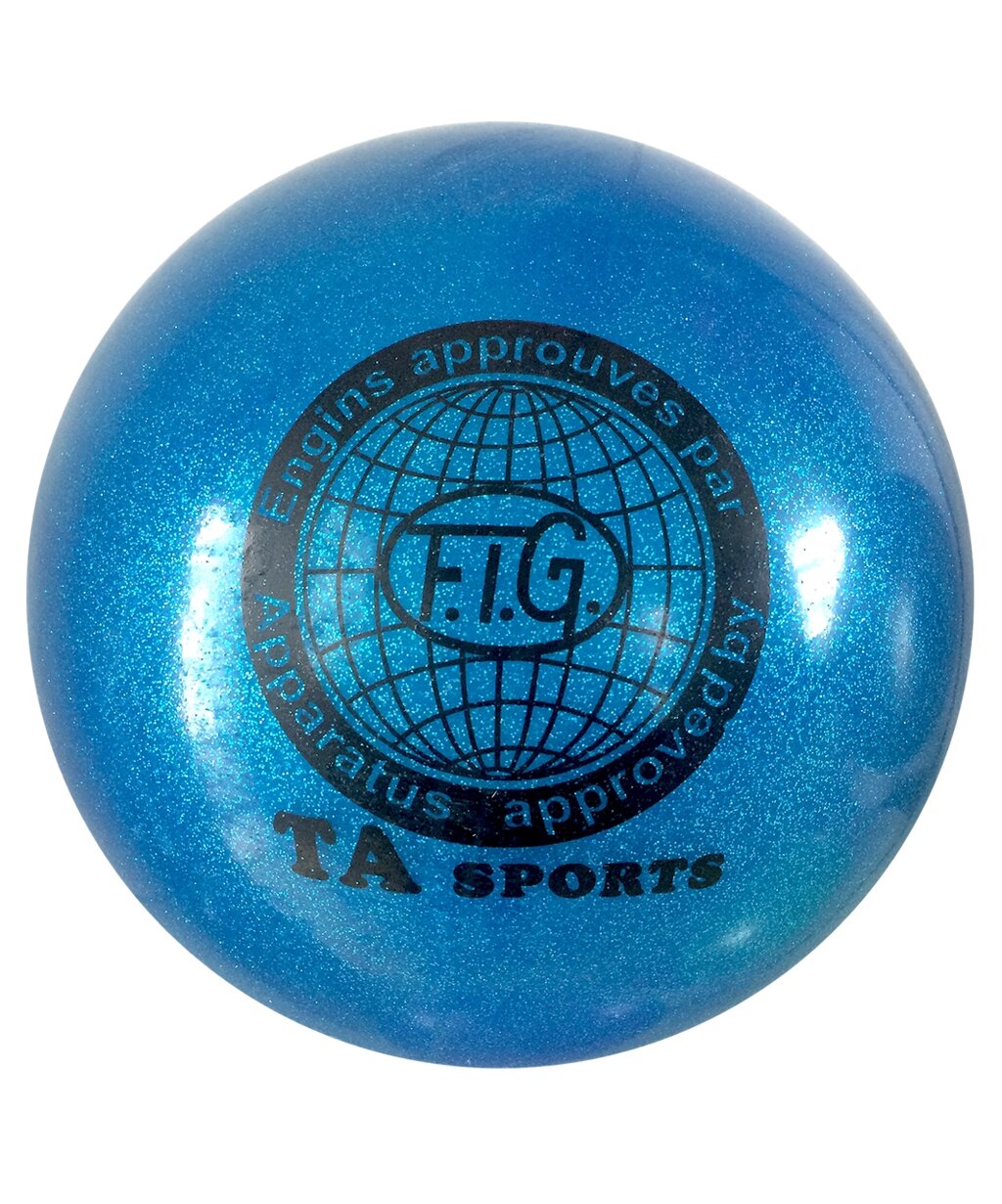 М'яч для гімнастики, д-15см. Колір синій, з блискітками, TA Sport. від компанії Інтернет-магазин "мегасфера" - фото 1
