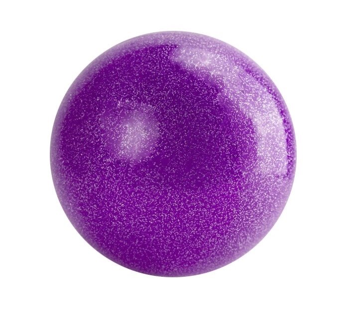 М'яч для художньої гімнастики із блискітками діаметр 19см. Колір фіолетовий для юніорів від компанії Інтернет-магазин "мегасфера" - фото 1