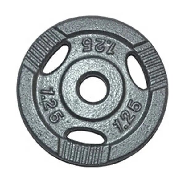 Металевий диск (млинець) для гантелей і штанги вагою 1,25 кг посадковий діаметр 25 мм від компанії Інтернет-магазин "мегасфера" - фото 1