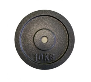 Металевий диск ( блін ) для штанги і гантелей вага 10 кг посадковий діаметр 30 мм