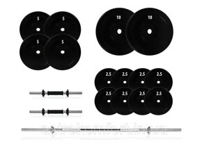 Набір штанга + гантелі 72 кг