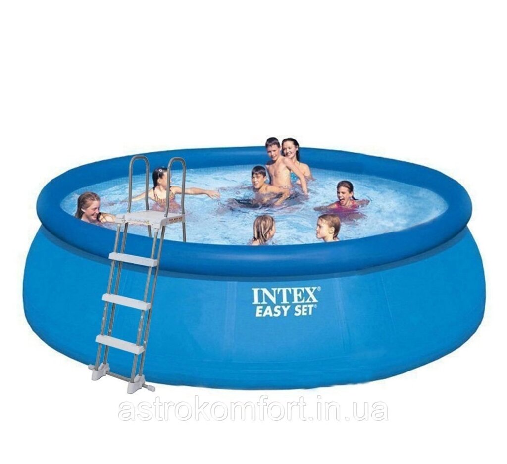 Надувний басейн Intex, 457х122 см (сходи, тент, підстилка) від компанії Інтернет-магазин "мегасфера" - фото 1