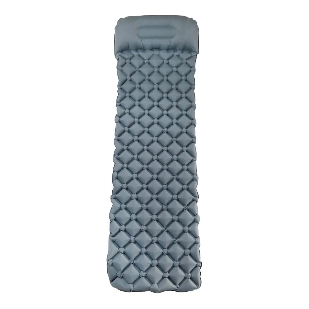 Надувний похідний спальний килимок каремат з насосом WCG для кемпінгу (сірий) від компанії Інтернет-магазин "мегасфера" - фото 1