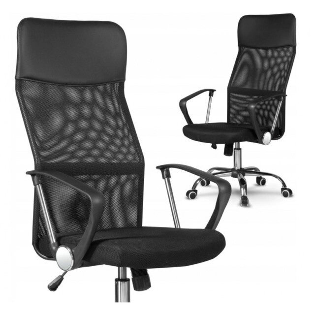 Офісне крісло комп'ютерне Bonro Manager чорне комплект 2 штуки від компанії Інтернет-магазин "мегасфера" - фото 1
