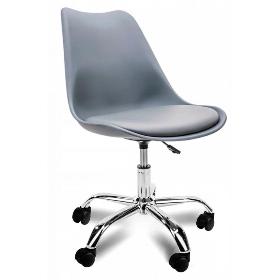 Офісне крісло стілець на колесах Bonro B-487. Сірий колір від компанії Інтернет-магазин "мегасфера" - фото 1