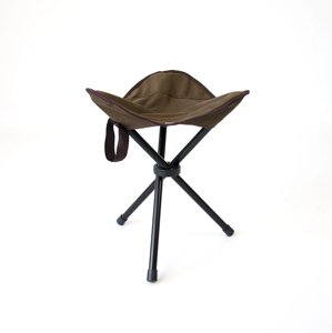 Розкладний туристичний стілець "Тренога" коричневий