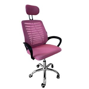 Комп'ютерне офісне крісло Bonro B-6200 колір рожевий
