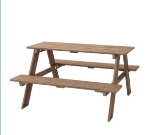Дерев'яний стіл для ігрового майданчика 120*100 см коричневий