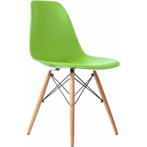 Яскравий стілець зі спинкою для дому та офісу Bonro B-173 Full KD. Колір зелений.