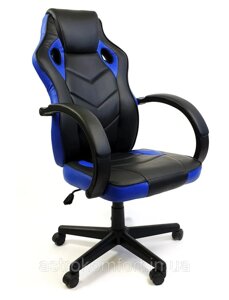 Крісло комп'ютерне офісне 7F RACER EVO, чорне з синім