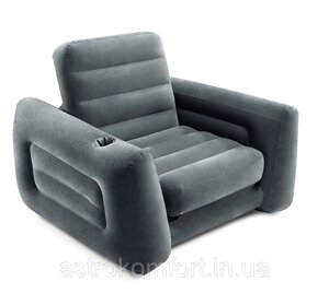 Надувне крісло Intex 224х117х66 см, чорне