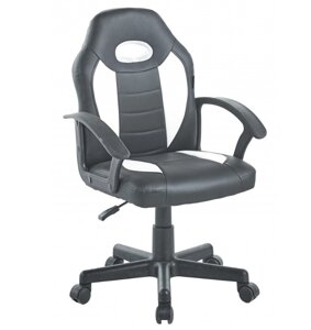 Крісло офісне геймерське Bonro B-043 чорне із білими вставками
