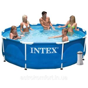 Каркасний басейн Intex, 305х76 см (картріджний фільтр-насос 2 006 л / год, тент, підстилка)