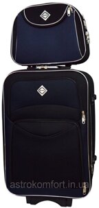 Комплект валізу і кейс Bonro Style (маленький). Колір чорно-темно-синій.