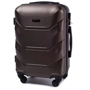 Великий дорожній валізу з пластику Wings 147 кавовий колір розмір L
