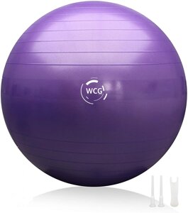 М'яч для фітнесу ( фітбол ) WCG 65 Anti-Burst 300кг Фіолетовий