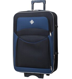 Велика дорожня валіза з тканини Bonro Style чорно-темно синій в Києві от компании Интернет-магазин "МегаСфера"