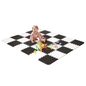 Мат-паз дитячий килимок-пазл Kinderkraft Luno Black, 30 елементів (Kkmlunoblk0000)