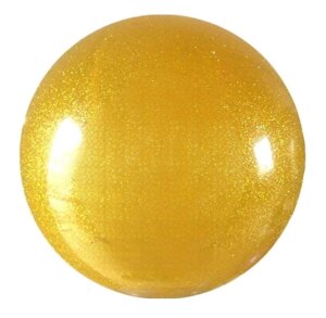 Блискучий м'яч для художньої гімнастики діаметром 15см. Колір жовтий з блискітками