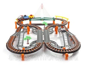 Велика дитяча залізниця з мостом 2в1 Lixin