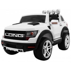 Електромобіль Cabrio LONG + колеса EVA. Колір білий