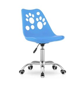 Крісло поворотний стілець на колесах RENO колір синій