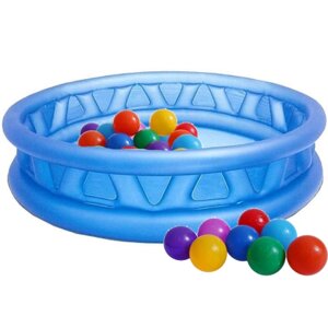 Дитячий надувний басейн "Літаюча плита" з м'ячами 10 шт.