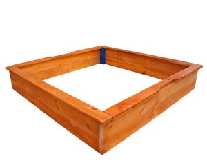 Класична дерев'яна пісочниця для дитячого майданчика 145 х 145 см