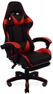 Ігрове геймерське крісло Bonro B-810 червоне з підставкою для ніг