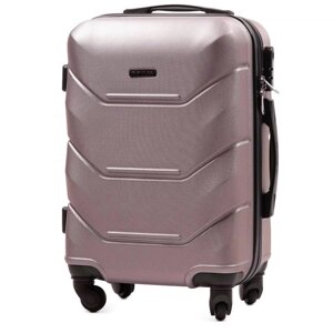 Пластиковий дорожній валізу середнього розміру Wings 147 розмір M рожеве золото