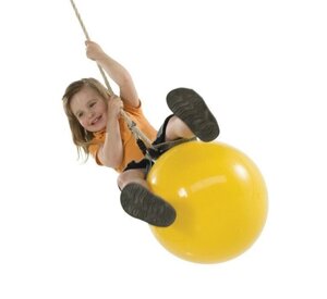 Підвісні дитячі надувні гойдалки-м'яч "Drop" KBT Бельгія жовті.