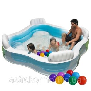 Надувний дитячий басейн Intex із кульками 10 шт